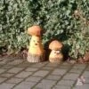 2er Set Dekofiguren - Einzigartige Pilzskulpturen Aus Holz - Pilze -Pflanztöpfe Verkaufsgeschäft 2er set dekofiguren einzigartige pilzskulpturen aus holz pilze