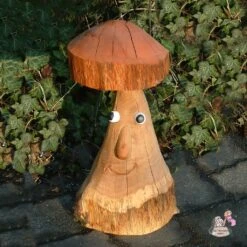 2er Set Dekofiguren - Einzigartige Pilzskulpturen Aus Holz - Pilze -Pflanztöpfe Verkaufsgeschäft 2er set dekofiguren einzigartige pilzskulpturen aus holz pilze4