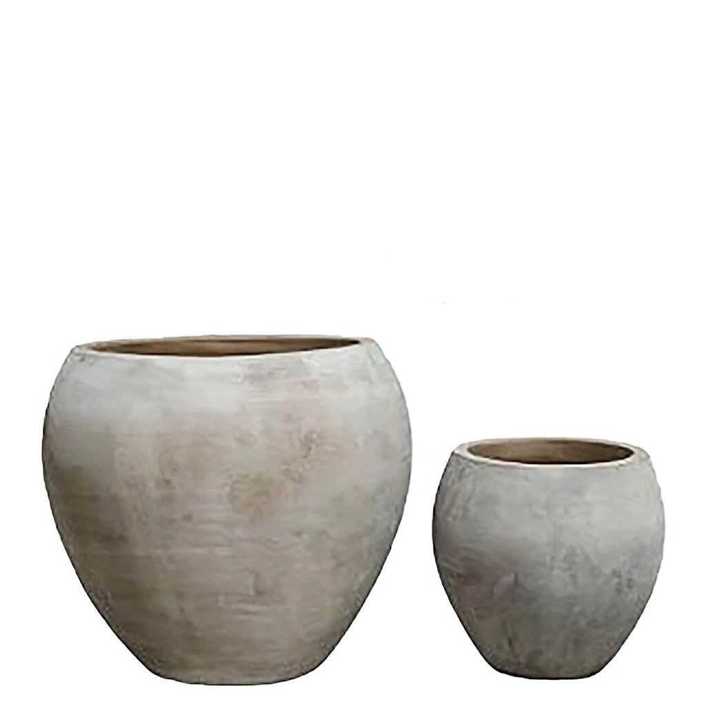 2er Set Outdoor Pflanzkübel - Terrakotta - Rund - Lesedi 4 2er Set Outdoor Pflanzkübel - Terrakotta - Rund - Lesedi – Bild 2