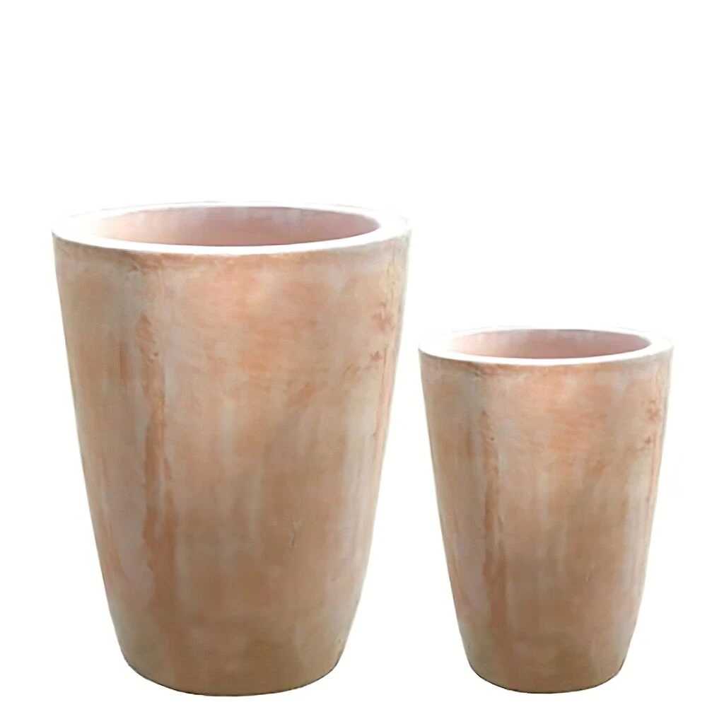 2er Set Pflanzvase - Terrakotta - Rund - Guango 3 2er Set Pflanzvase - Terrakotta - Rund - Guango