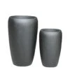 2er Set Pflanzvasen Mit Einsatz - Polystone - Schwarz - Outdoor - Benard -Pflanztöpfe Verkaufsgeschäft 2er set pflanzvasen mit einsatz polystone schwarz outdoor benard