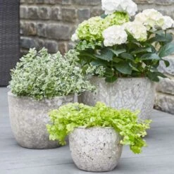 3er Set Garten Pflanzkübel Im Antik Look - Sutera