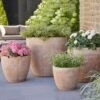 4er Set Outdoor Pflanzkübel - Terrakotta - Rund - Mabee -Pflanztöpfe Verkaufsgeschäft 4er set outdoor pflanzkuebel terrakotta rund mabee