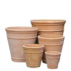 5er Set Pflanztöpfe - Terrakotta - Rund - Amabilia -Pflanztöpfe Verkaufsgeschäft 5er set pflanztoepfe terrakotta rund amabilia3