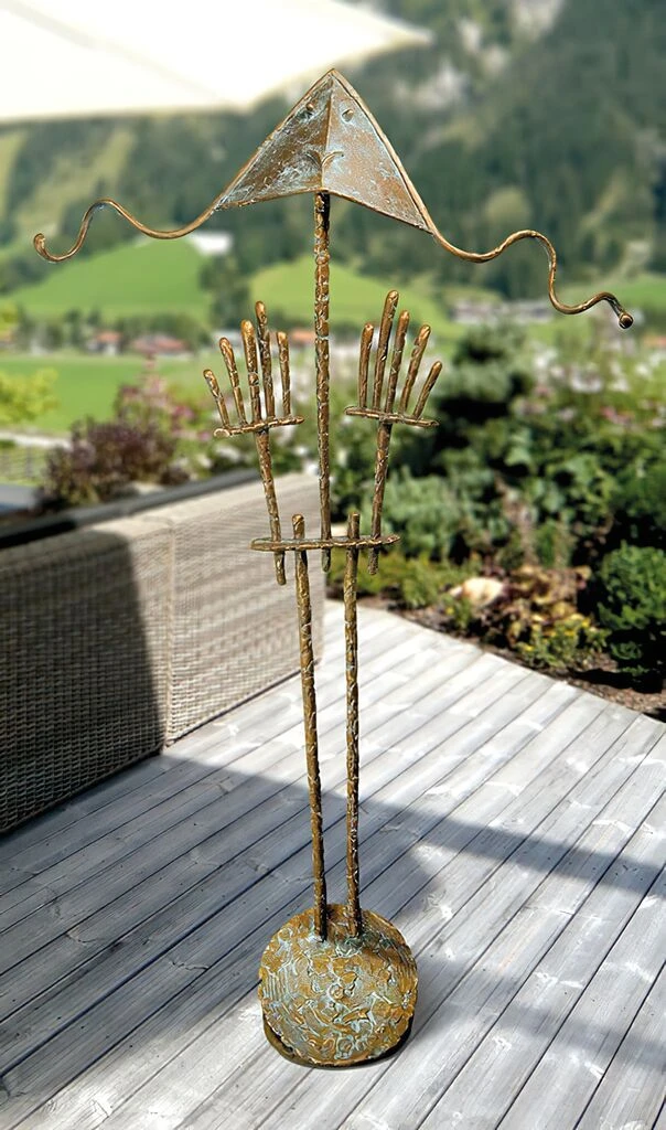 Abstrakte Künstlerstatue Mit Erhobenen Händen - Bronze - Figurine I 4 Abstrakte Künstlerstatue Mit Erhobenen Händen - Bronze - Figurine I – Bild 2