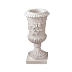 Antike Garten Amphore Aus Marmorguss Mit Rosenornament - Nadalia