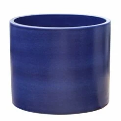 Blauer Garten Pflanztopf Aus Steinzeug - Winterfest - Rund - Rivus Azur