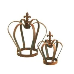 Deko Krone Für Draußen Aus Rostigem Metall - Corona -Pflanztöpfe Verkaufsgeschäft deko krone fuer draussen aus rostigem metall corona3