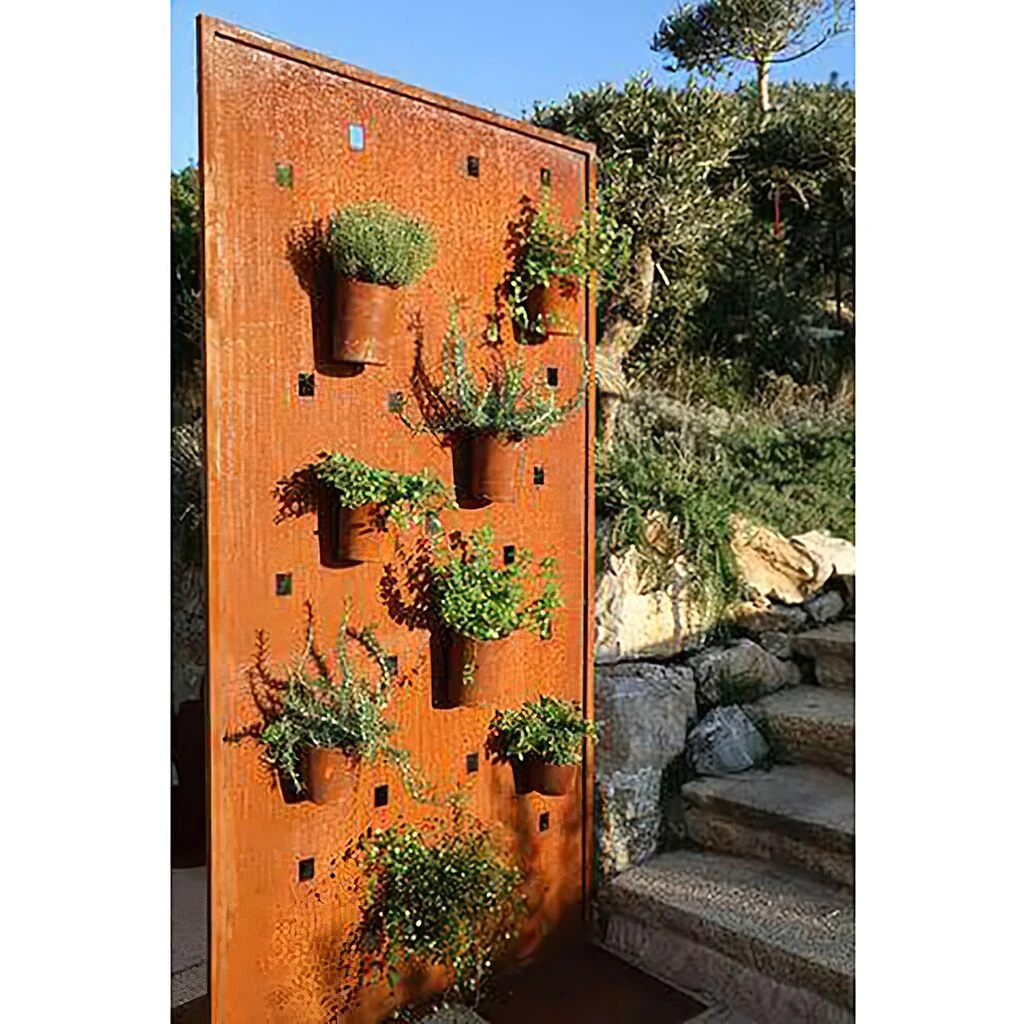 Deko Pflanztopf Mit Haken - Rost Metall - Palermo 4 Deko Pflanztopf Mit Haken - Rost Metall - Palermo – Bild 2