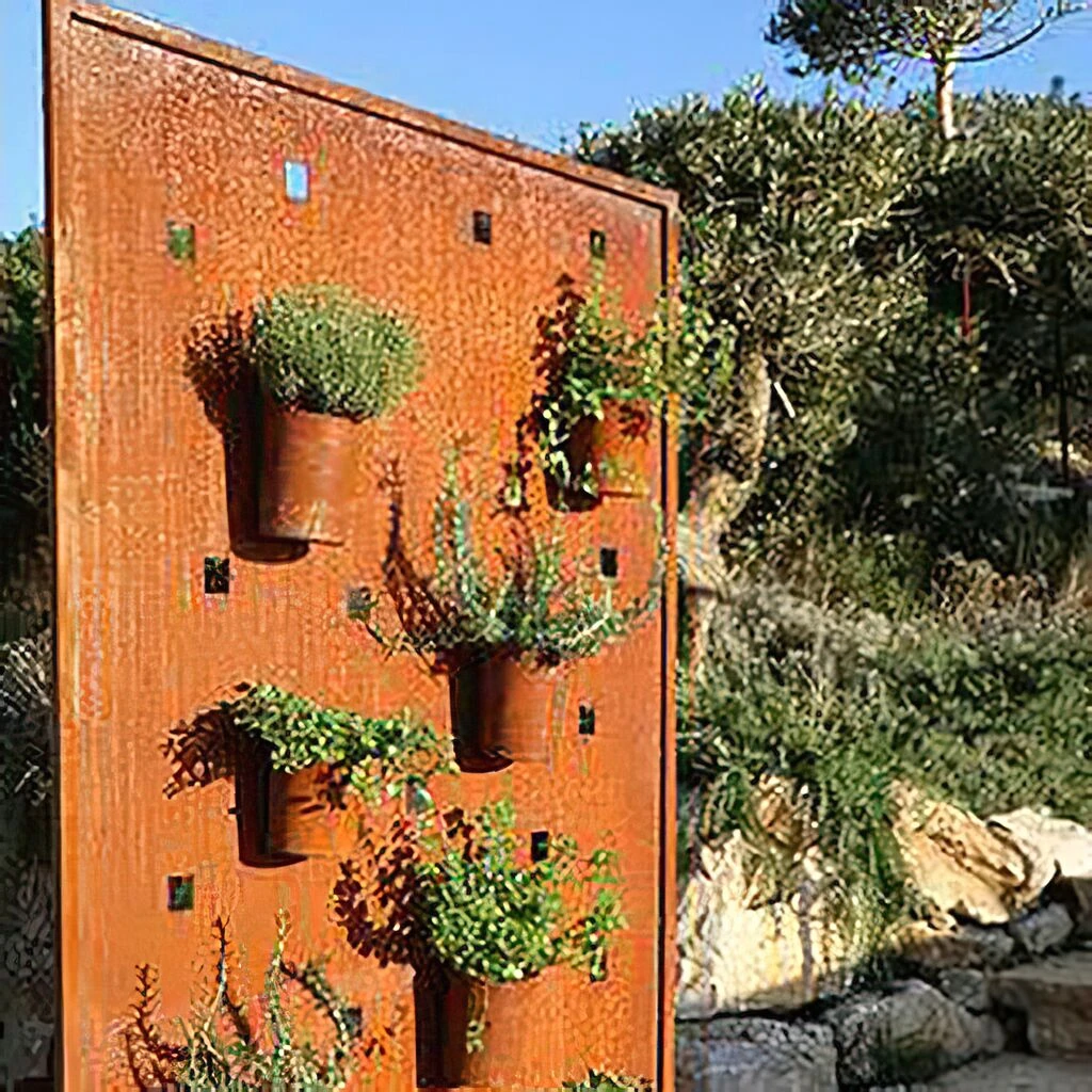 Deko Pflanztopf Mit Haken - Rost Metall - Palermo 5 Deko Pflanztopf Mit Haken - Rost Metall - Palermo – Bild 3