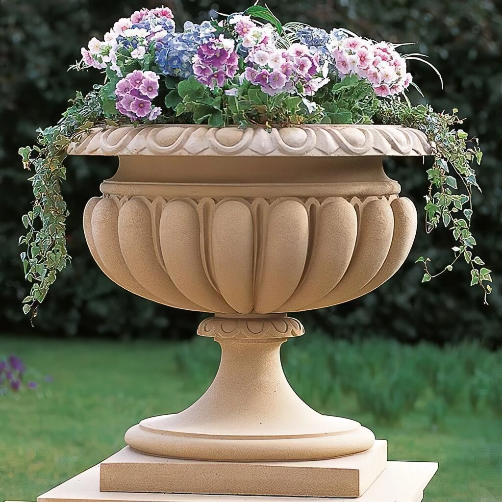 Englische Steinvase Steinguss - Lyme Hall 3 Englische Steinvase Steinguss - Lyme Hall