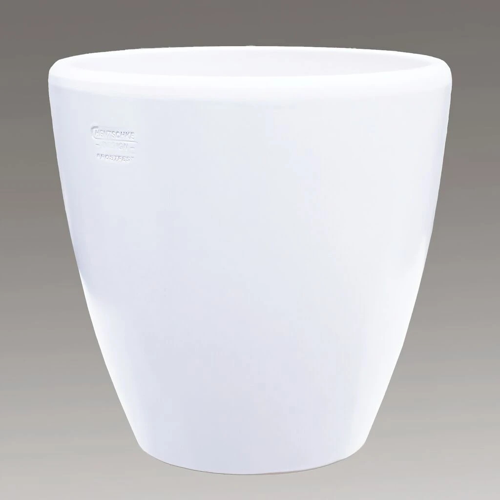 Frostsicheres Pflanzgefäß Für Draußen - Steinzeug Weiß - Rund Schlicht - Akaste Blanc 3 Frostsicheres Pflanzgefäß Für Draußen - Steinzeug Weiß - Rund Schlicht - Akaste Blanc