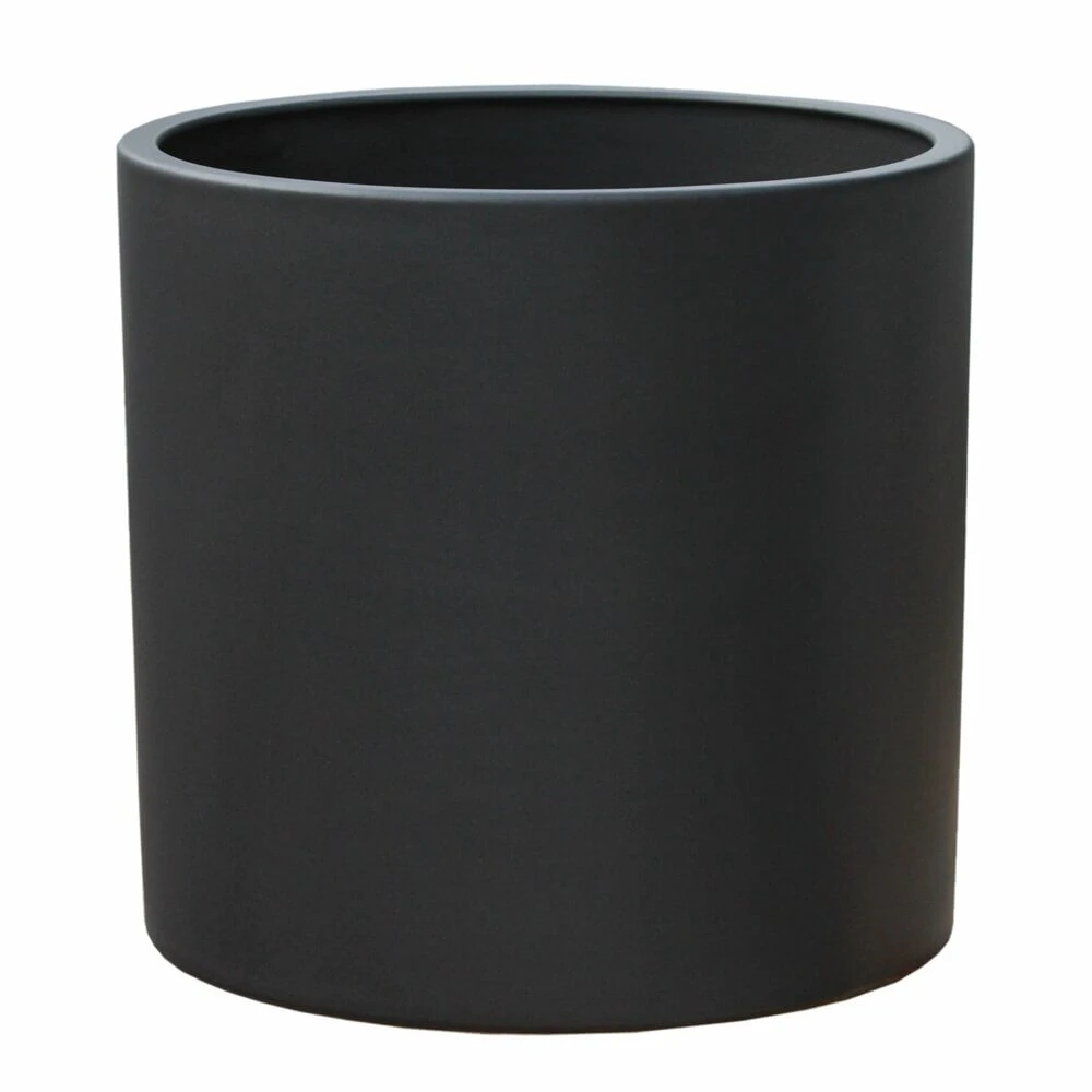 Garten Blumentopf Aus Steinzeug - Anthrazit - Rund - Winterfest - Solus Niger 3 Garten Blumentopf Aus Steinzeug - Anthrazit - Rund - Winterfest - Solus Niger