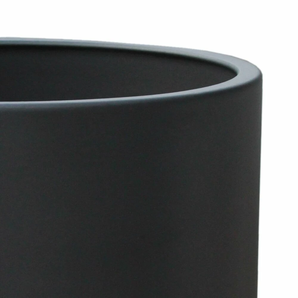 Garten Blumentopf Aus Steinzeug - Anthrazit - Rund - Winterfest - Solus Niger 4 Garten Blumentopf Aus Steinzeug - Anthrazit - Rund - Winterfest - Solus Niger – Bild 2