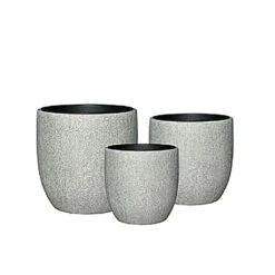 Garten Pflanzkübel Im 3er Set - Polystone Mit Einsatz - Compiano