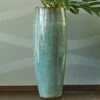 Hohe Gartenvase Aus Keramik - Rund - Jade - Wutaro 1 Hohe Gartenvase Aus Keramik - Rund - Jade - Wutaro -Pflanztöpfe Verkaufsgeschäft hohe gartenvase aus keramik rund jade wutaro