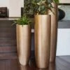 Indoor Pflanzvase Aus Polystone - Bronze - Mit Einsatz - Rund - Teodros -Pflanztöpfe Verkaufsgeschäft indoor pflanzvase aus polystone bronze mit einsatz rund teodros