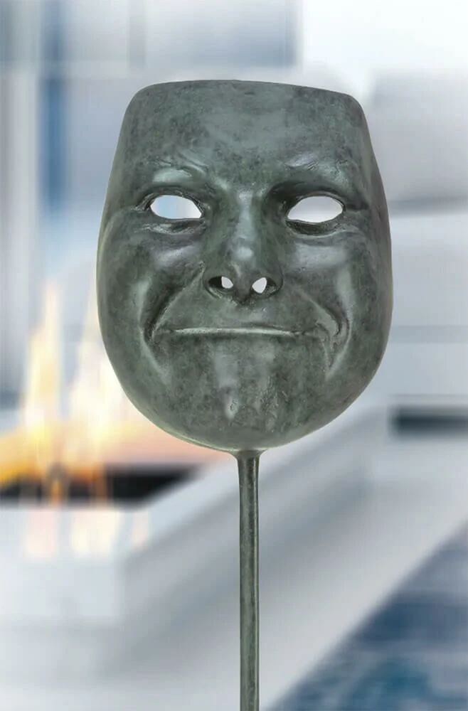 Limitierte Künstlerplastik Maske Mit Sockel - Mask III 4 Limitierte Künstlerplastik Maske Mit Sockel - Mask III – Bild 2