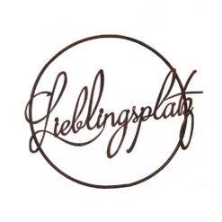 Metall Ring Mit Wort Für Tür & Tor - Rost - Lieblingsplatz