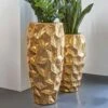 Moderne Indoor Pflanzvase Aus Polystone - Goldfarben - Restandor