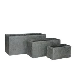 Moderne Pflanztröge Im 3er Set - Polystone Steingrau - Arzene