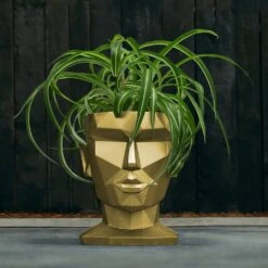 Moderner Frauen Kopf Pflanztopf Aus Beton - Aphrodite Design - Morahby