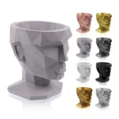 Moderner Frauen Kopf Pflanztopf Aus Beton - Aphrodite Design - Morahby -Pflanztöpfe Verkaufsgeschäft moderner frauen kopf pflanztopf aus beton aphrodite design morahby4