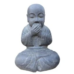 Mönch Aus Steinguss Mit Geschlossenem Mund - Mönch Nichts Sagen