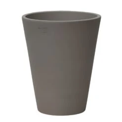 Outdoor Pflanztrog Aus Steinzeug - Frostfest - Rauchgrau - Rund - Amphiro Grigio
