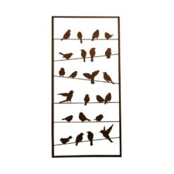 Paravent Mit Vögeln Aus Metall In Rost Optik - Avem Ferro