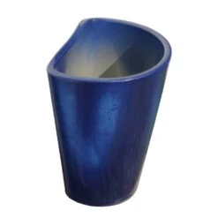 Pflanzgefäß Für Wandmontage - Steinzeug Winterfest - Blau - Atavus Azur