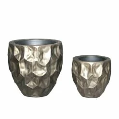 Pflanzkübel Indoor Im 2er Set - Moderner Graphit Look - Opanda