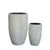 Polystone Pflanzgefäße Im 2er Set - Modern - Hellgrau - Barga -Pflanztöpfe Verkaufsgeschäft polystone pflanzgefaesse im 2er set modern hellgrau barga