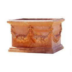 Robuster Pflanztrog Aus Terrakotta Mit Ornament - Ligozzi