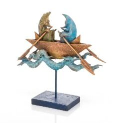 Sonne Und Mond Im Boot Als Limitierte Bronzeskulptur - The Sun And Moon Go Boating -Pflanztöpfe Verkaufsgeschäft sonne und mond im boot als limitierte bronzeskulptur the sun and moon go boating3