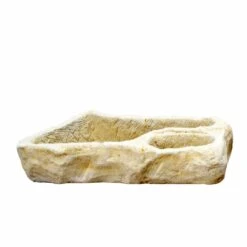 Steinguss Pflanzgefäß Mit Zwei Kammern Zur Gartendekoration - Ficus