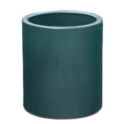 Winterfestes Blumengefäß Aus Steinzeug - Rund - Grün - Ovare Verde