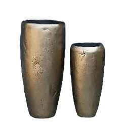 XXL 2er Set Pflanzvasen - Indoor - Bronze - Mit Einsatz - Rund - Jemal -Pflanztöpfe Verkaufsgeschäft xxl 2er set pflanzvasen indoor bronze mit einsatz rund jemal2