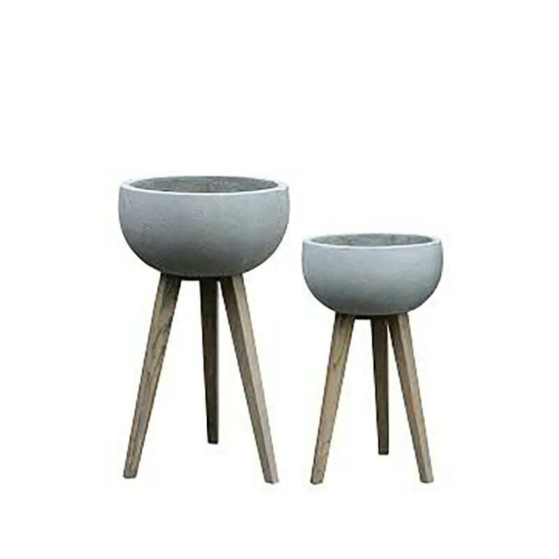 Pflanztöpfe Verkaufsgeschäft 24 Pflanztöpfe Verkaufsgeschäft -Pflanztöpfe Verkaufsgeschäft 2er set pflanzschale mit holzfuss modern leicht pico2